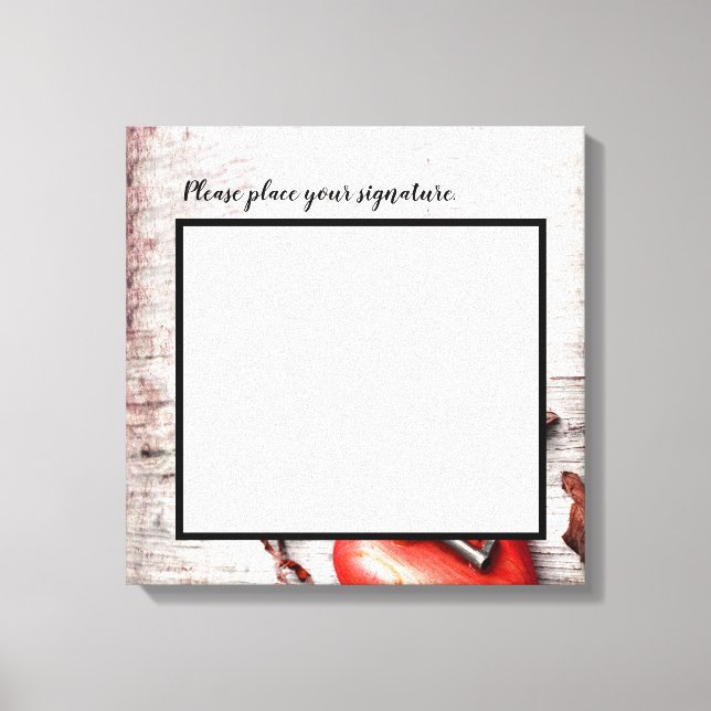 Toile 20"x20" Signature Canvas Pays Bois Clé de mon He (Recto)