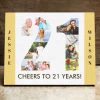 21e anniversaire Photo Collage Numéro 21 Neutre