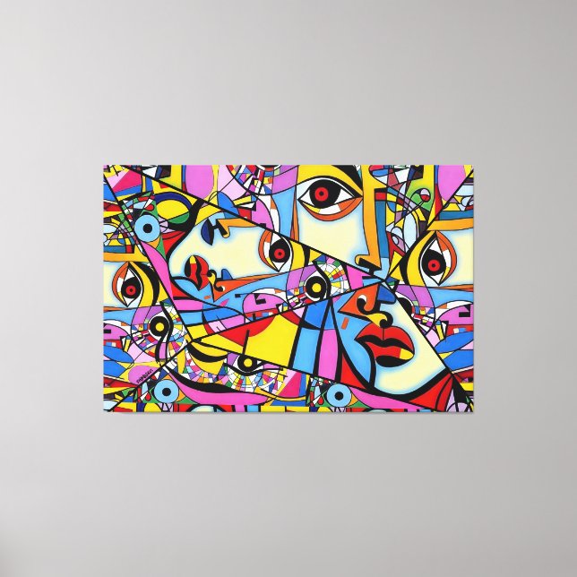 Toile 23_016, Cubisme, Abstrait (Recto)