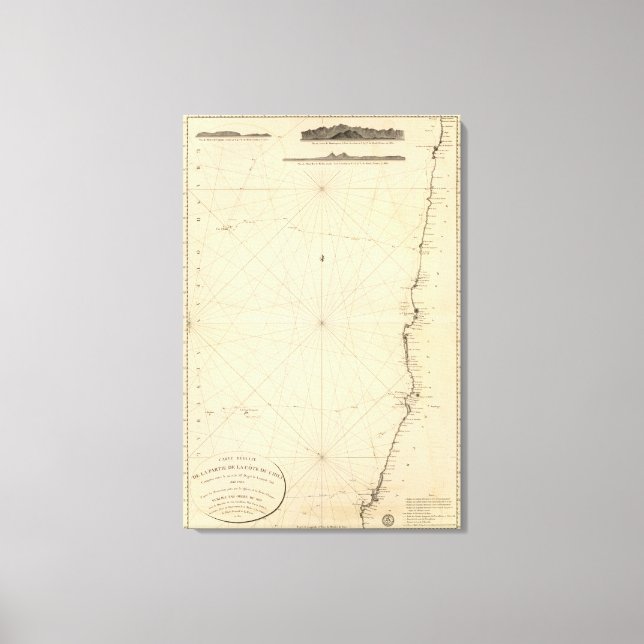 Toile 3 vues côtières, Chili (Recto)