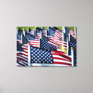 Toile 400 drapeaux ondulant fièrement dans un domaine