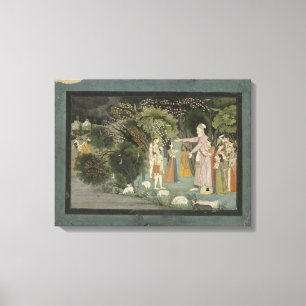 Toile 51.207/28 Nanda demandant à Radha pour escorter l