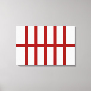 Toile 5 lignes rouges biscuites