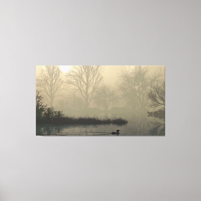 Toile 60" x 40" Canvas Art with "Foggy Dawn" image (Recto)