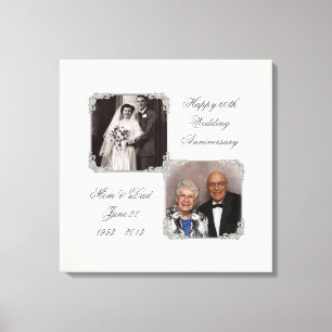 Toile 60e Anniversaire du Mariage Diamond Imprimer