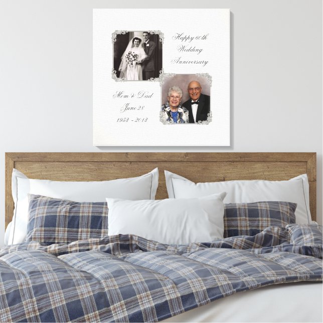 Toile 60e Anniversaire du Mariage Diamond Imprimer (Insitu(Chambre))