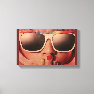 Toile 80 retro fille de mode