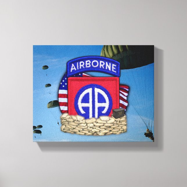 Toile 82e division aéroportée anciens combattants de la  (Recto)
