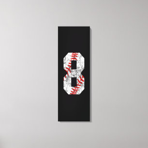 Toile 8e anniversaire Baseball Grand nombre Huit 8 ans