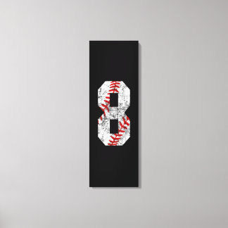 Toile 8e anniversaire Baseball Grand nombre Huit 8 ans