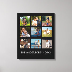 Toile 9 Photo Instagram Collage Gothique Noir