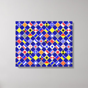 Toile à damiers Signal Nautique Drapeaux Décor