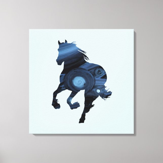 Toile à étincelles de Cheval bleu (Recto)