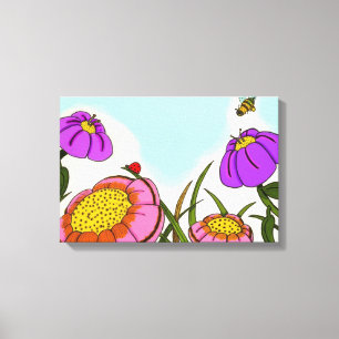 Toile à fleurs