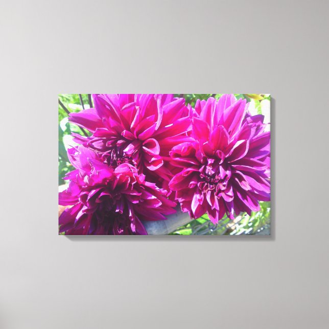 Toile à fleurs pourpre Dahlia Imprimer (Recto)