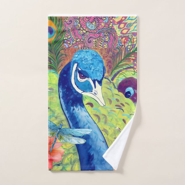 Toile à laver Peacock (Serviette à main)