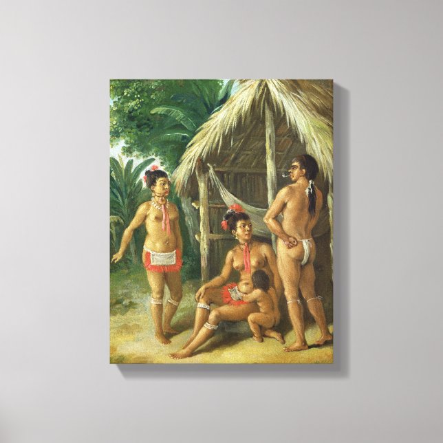 Toile A Leeward Islands Carib Family outside a Hut, c.17 (Recto)
