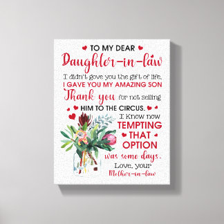 Toile À ma chère fille en droit