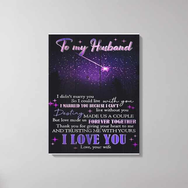 Toile À Ma Décor De Mari, Citations D'Amour Lettre (Recto)