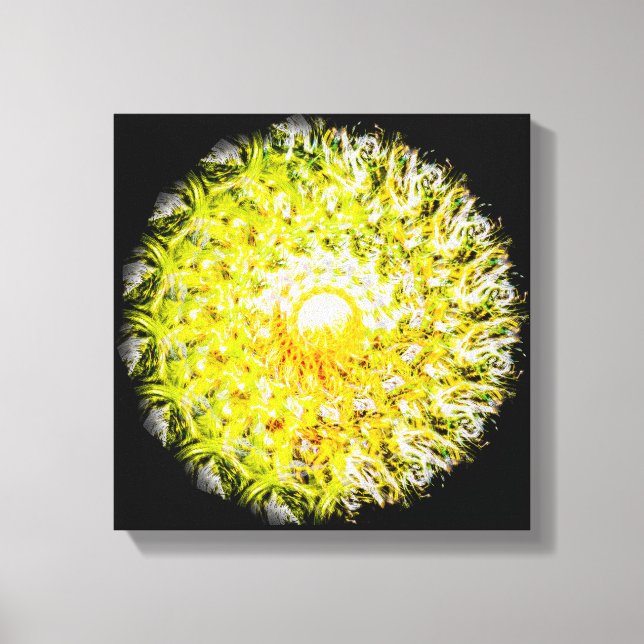 Toile A mi-chemin du soleil Brushstroke Spiral Mandala (Recto)