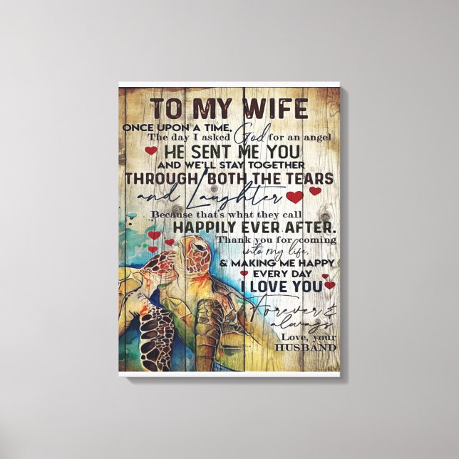 Toile À mon cadeau à la femme | Cadeau de vacances amusa (Recto)