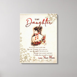 Toile À Mon Cadeau Fille, Lettre D'Amour Fille Et Maman