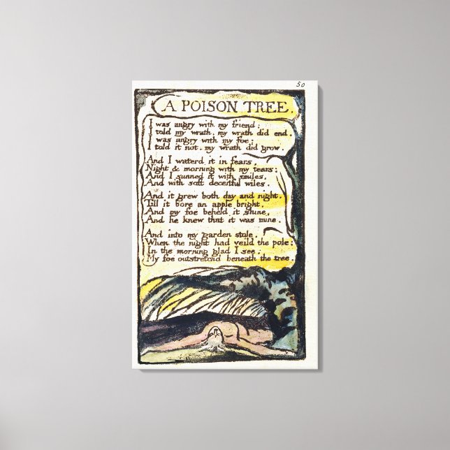 Toile 'A Poison Tree', assiette 50 (Bentley 49) de 'Song