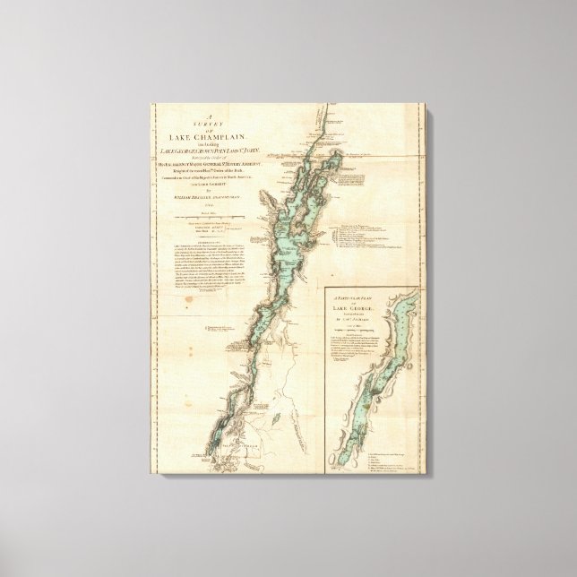 Toile A Survey of Lake Champlain (Recto)
