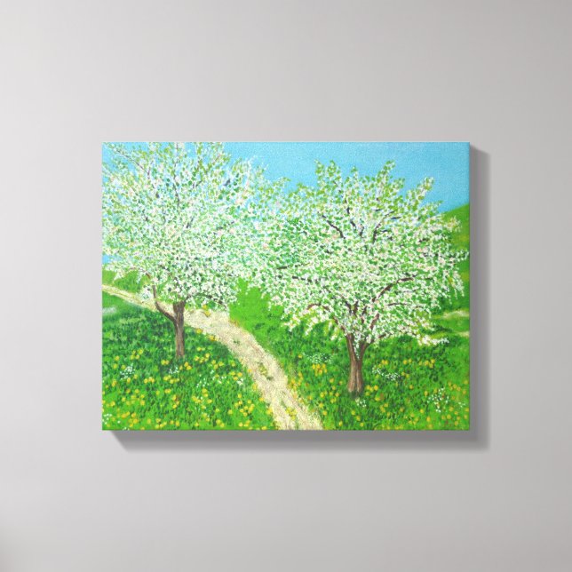 Toile À travers la prairie - De l'aquarelle originale Ar (Recto)