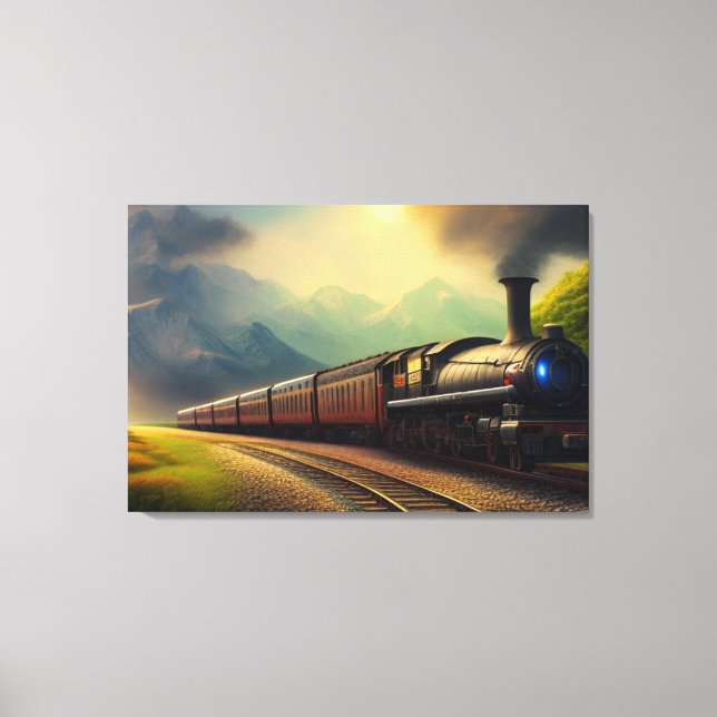 Toile à vapeur Locomotive Impression (Recto)