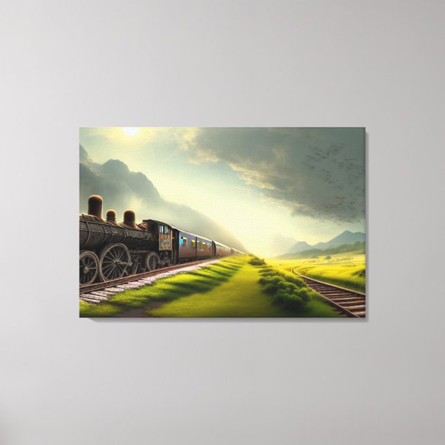 Toile à vapeur Locomotive Impression (Recto)