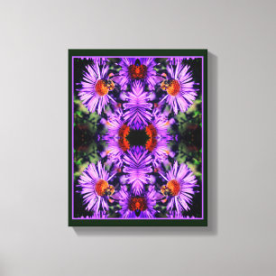 Toile Abeille De Miel Sur Fleur D'Aster Violet Abstrait