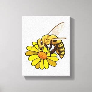 Toile Abeille en fleurs
