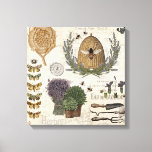 Toile Abeille Vintage française moderne