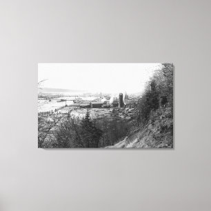 Toile Aberdeen, moulin et port Photograp de vue de ville