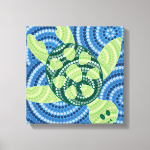 Toile Aboriginal turtle