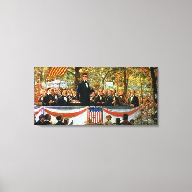Toile Abraham Lincoln et Stephen A. Douglas (Recto)