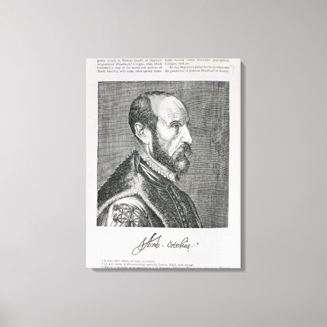 Toile Abraham Ortelius (Recto)
