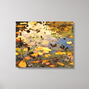 Toile Abrégé sur de flottement feuille d'automne