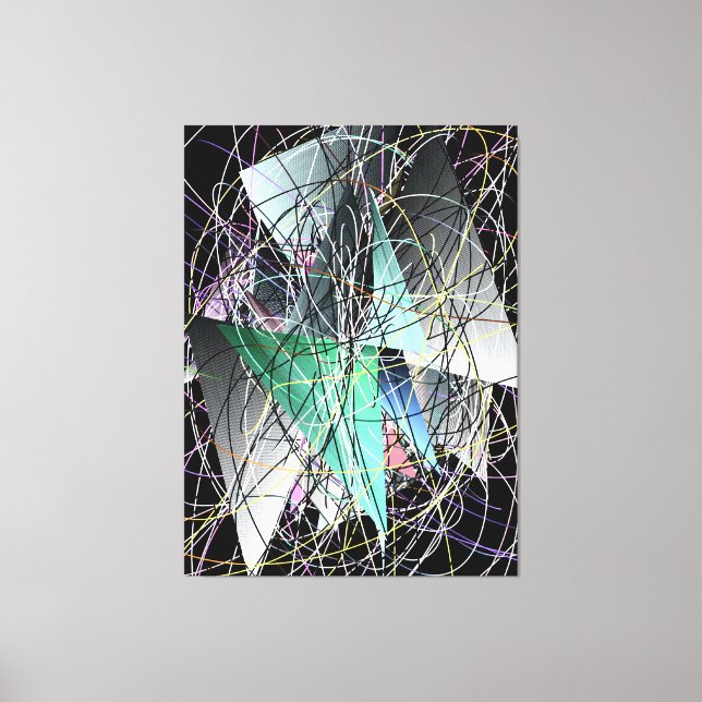 Toile Abstract 3d Geometric Art Pattern  (Recto)