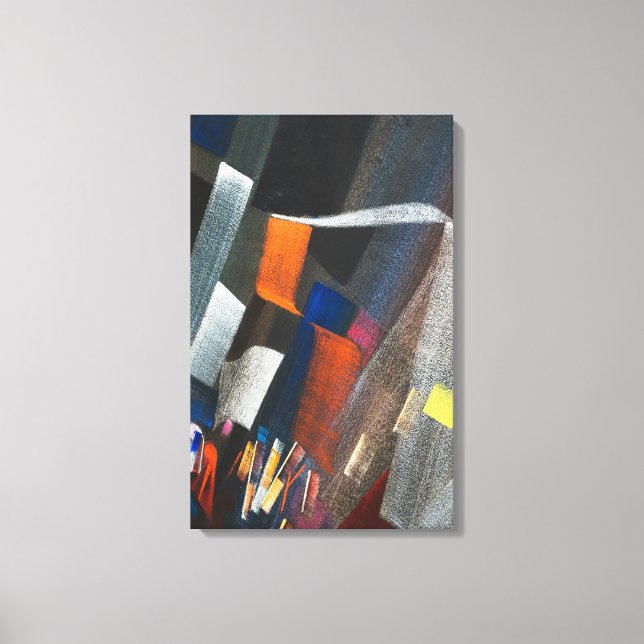 Toile Abstract Colorful Cityscape (Recto)