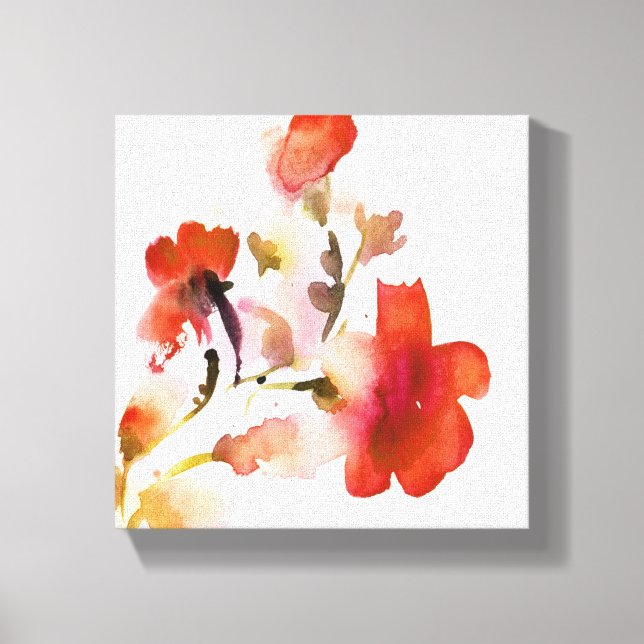Toile Abstract floral watercolor (Recto)