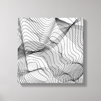 Toile Abstract Flowing Lines Wall Art – Minimal Line Art