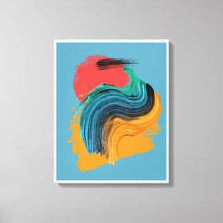Toile Abstract Horizon Swirl