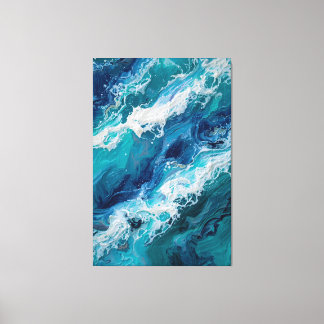 Toile Abstract Ocean Wave Texture Canvas Print