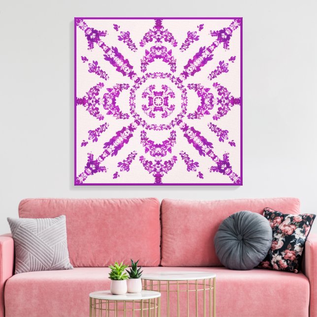Toile Abstract Purple Orchid Flower Design Pattern Art (Insitu(Salon))