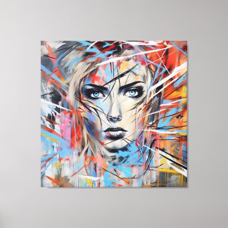 Toile Abstract woman face 03