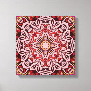 Toile Abstract Zen Mushrooms Home Decor Wall Art