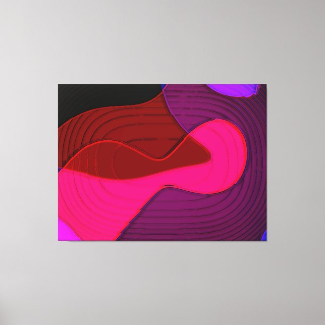 Toile Abstrait 328 - violet rouge art rose design super (Recto)