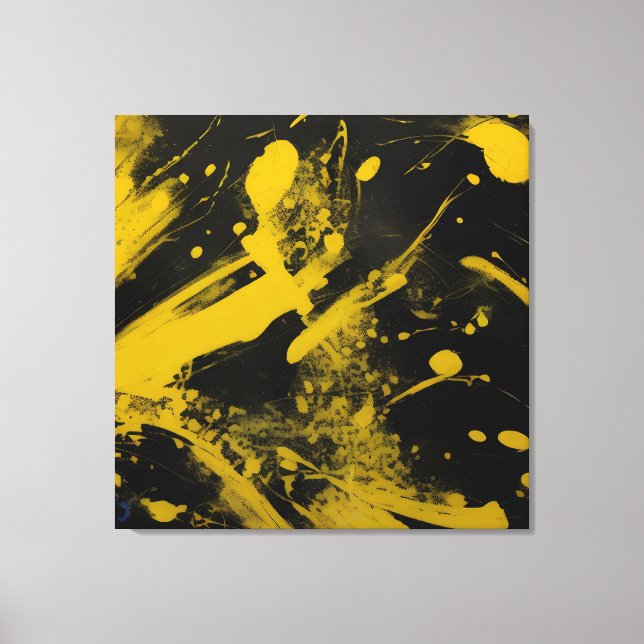 Toile abstrait avec fond noir  (Recto)